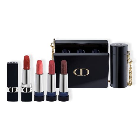 dior rouge lipstick holder|Dior minaudiere lipstick set.